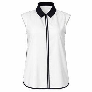TOMMY HILFIGER Navy White Sleeveless Top Size S